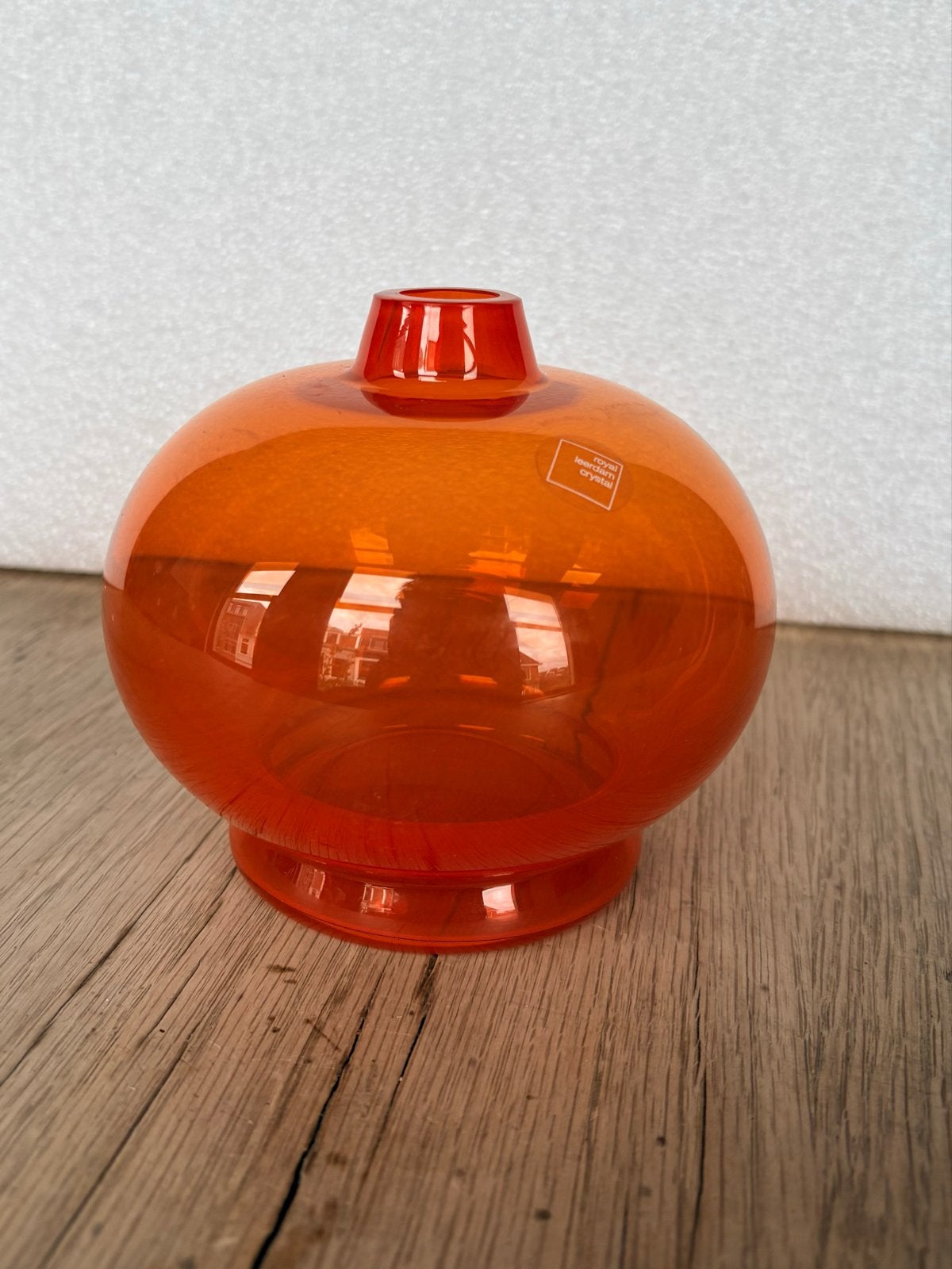 Oranjevaasje "Beatrix 75 jaar" Royal Leerdam Crystal, Ophalen of Verzenden
