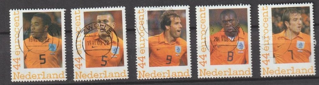 Persoonlijke postzegels EK Voetbal 2008 cpl. set uit 3e vel, Verzenden, Na 1940, Gestempeld