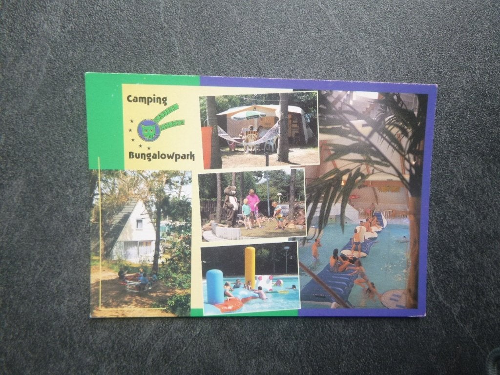 Oosterhout, camping Katjeskelder /zwembad, Verzamelen, Ansichtkaarten | Nederland, Verzenden, 1980 tot heden, Gelopen, Noord-Brabant