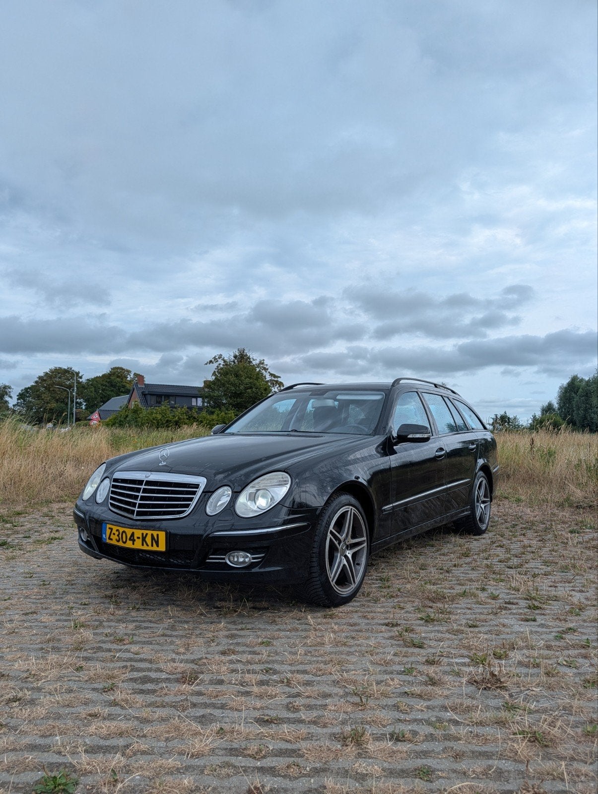 Mercedes-Benz E-Klasse 3.0 E280 4MATIC Combi AUT 2008 Zwart, Auto's, Automaat, 231 pk, Stationwagon, Vierwielaandrijving