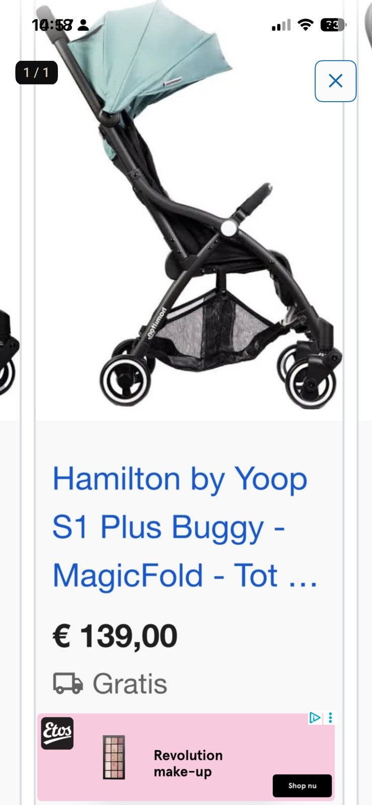Hamilton zgan, Kinderen en Baby's, Ophalen, Zo goed als nieuw