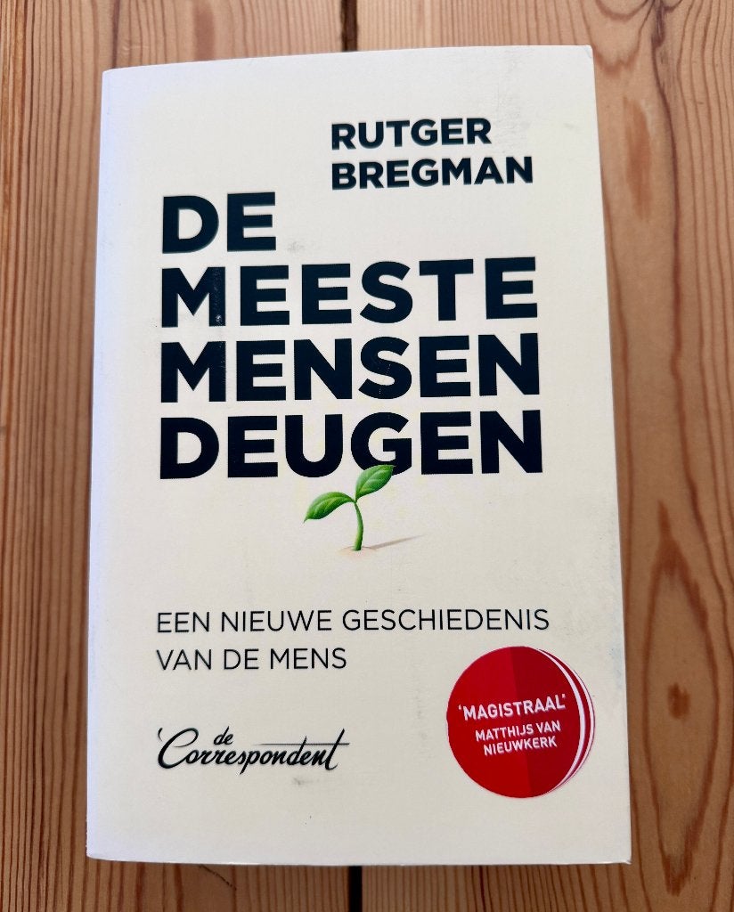 Boek: De meeste mensen deugen - Rutger Bregman, Ophalen of Verzenden, Zo goed als nieuw, Rutger Bregman