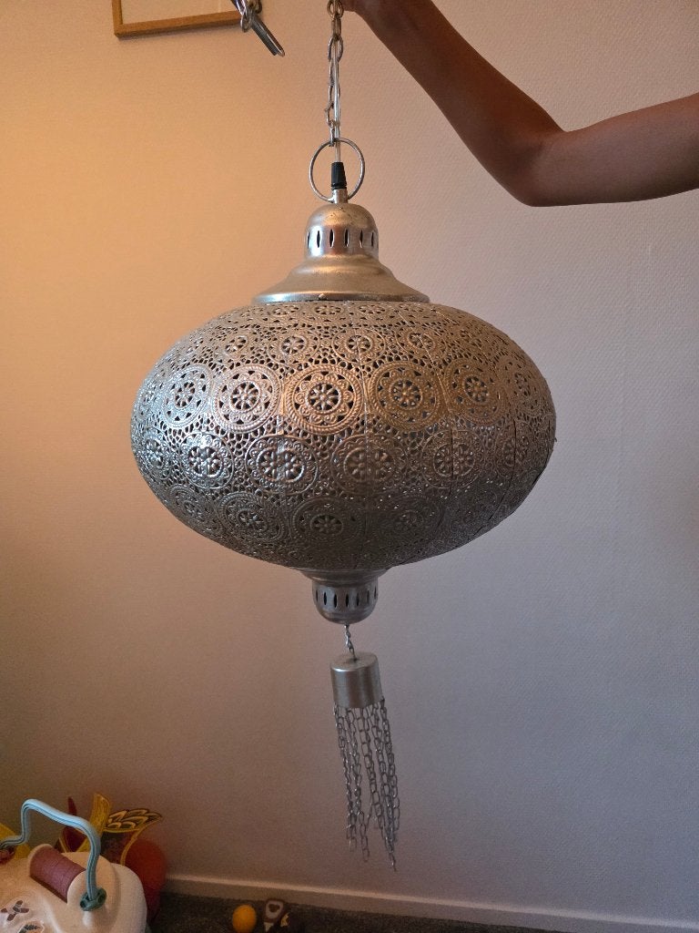 Prachtige oosterse hanglamp, Ophalen, Zo goed als nieuw, Metaal