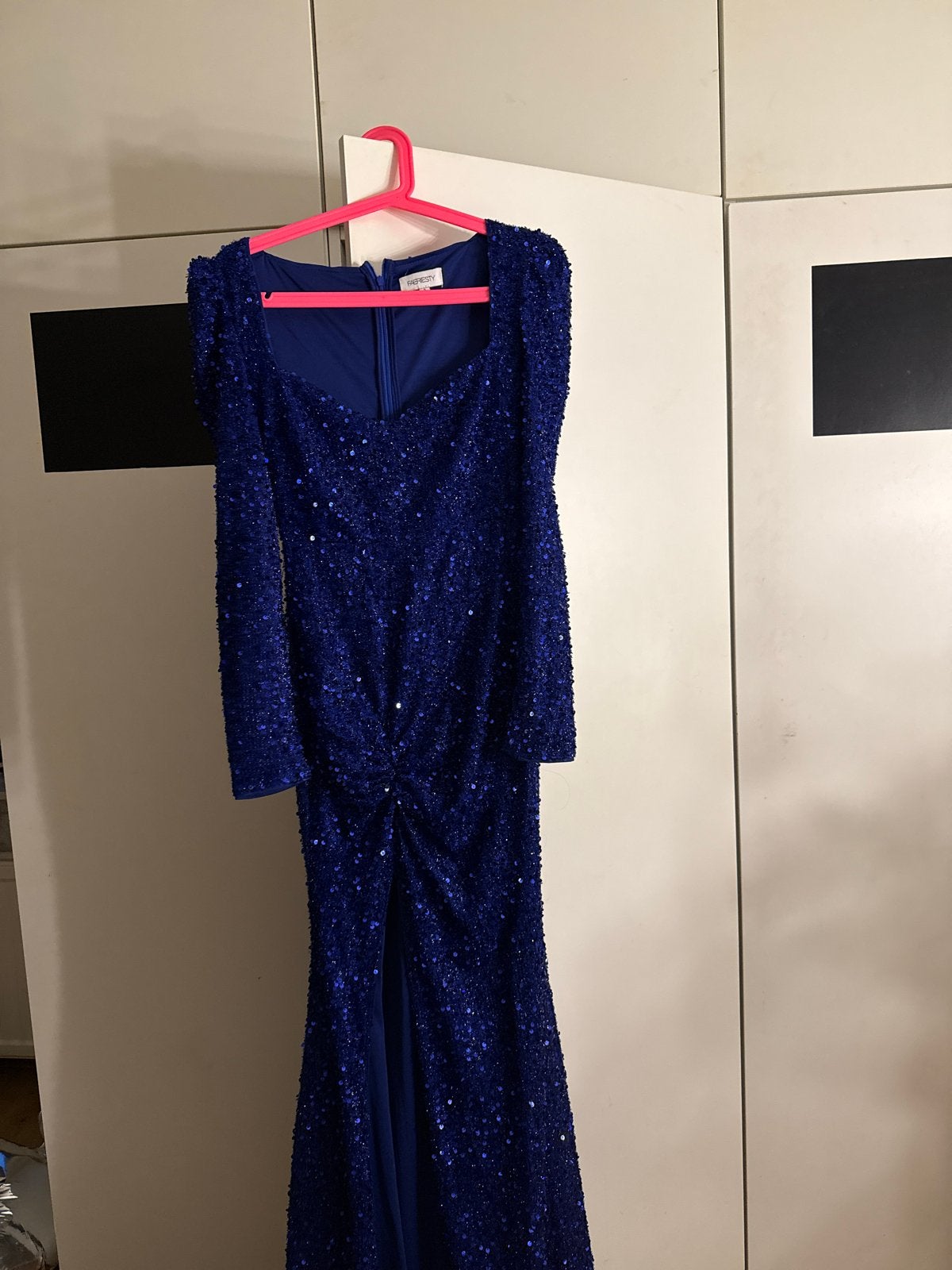 Prachtige koningsblauwe glitterjurk - Maat 36/38, Blauw, Ophalen of Verzenden, Zo goed als nieuw, Maat 36 (S)