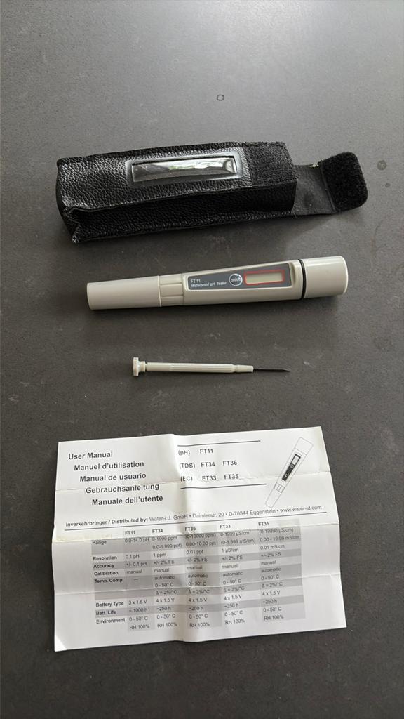 Water-ID FT11 pH-meter voor zwembad en spa, Ophalen of Verzenden, Zo goed als nieuw, Reinigingsmiddel