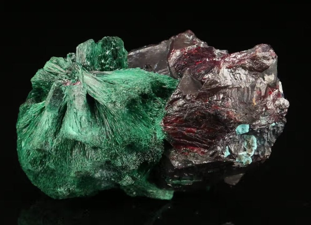 **TOP** MALACHIET op CUPRIET uit DR.Congo = VERKOCHT, Ophalen of Verzenden, Mineraal