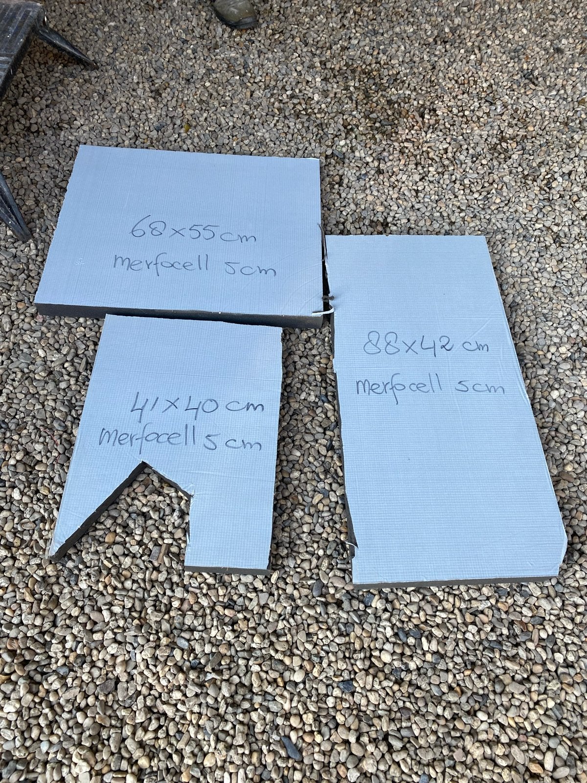 Merfocell geluidsisolatie platen 5 cm dik, Overige materialen, 4 tot 8 cm, Gebruikt, Ophalen of Verzenden