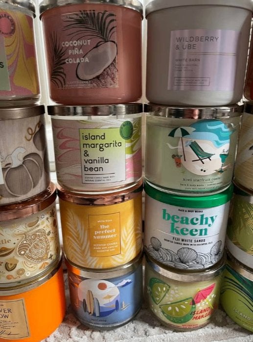Bath & Body works kaarsen, 411gr, nieuw, zomerse geuren🍉, Ophalen of Verzenden, Nieuw