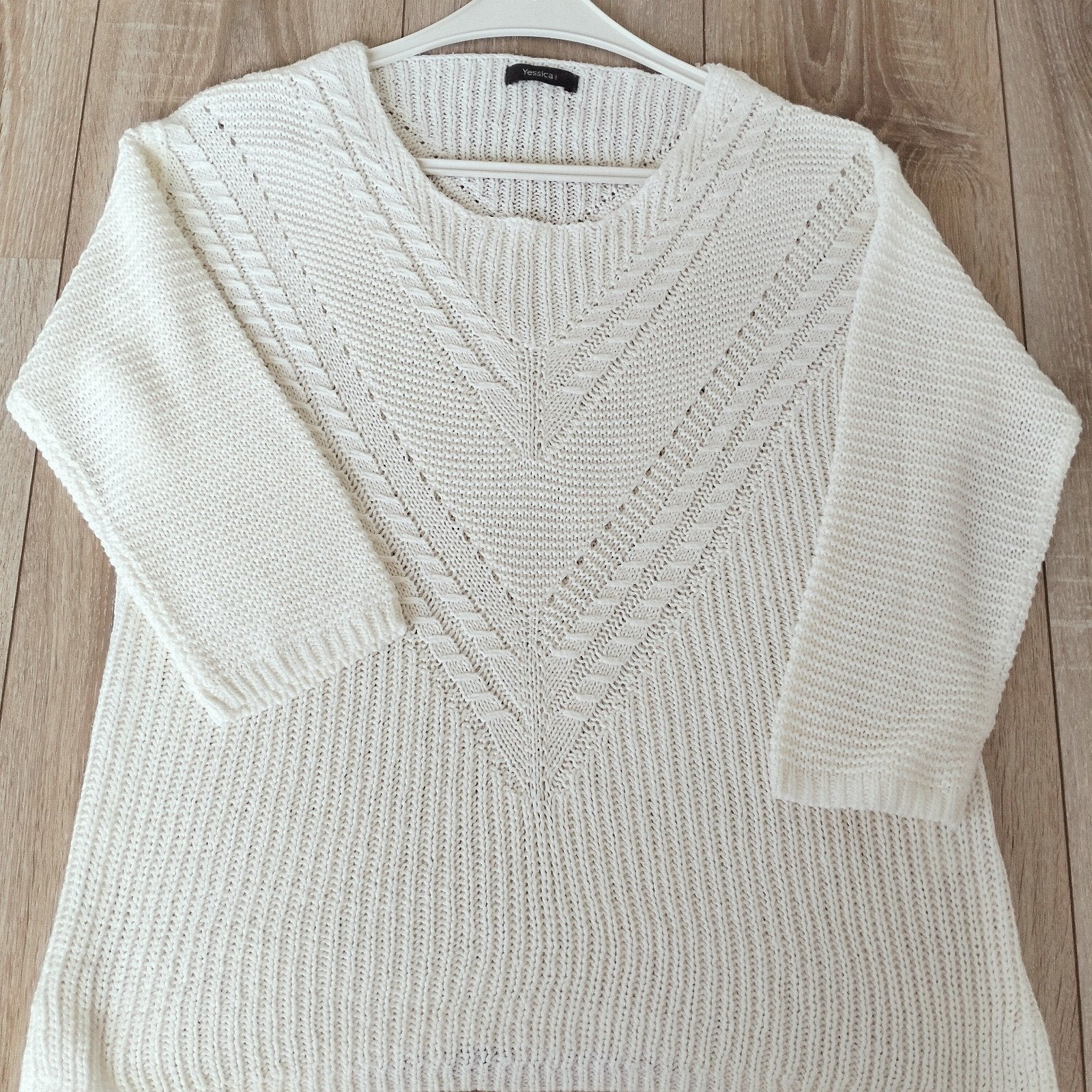 Yessica C&A off white trui mt m zgan, Maat 38/40 (M), Ophalen of Verzenden, Zo goed als nieuw, Wit