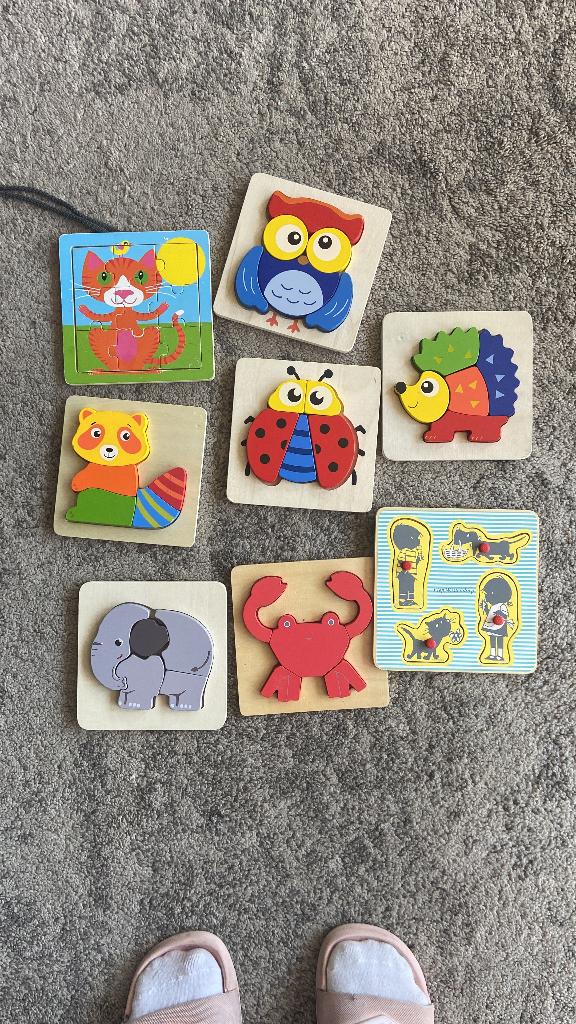 Puzzels, Ophalen, 2 tot 4 jaar, Zo goed als nieuw, Van hout