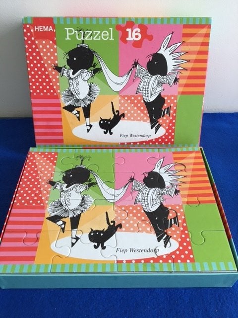 Jip en Janneke puzzel 16 stukjes, Ophalen of Verzenden, 10 tot 50 stukjes, Zo goed als nieuw, 2 tot 4 jaar