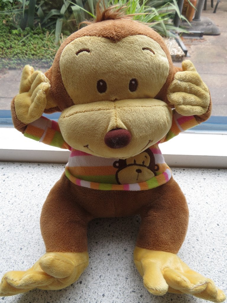 Aap merk Dinotoys/ Paws HOREN draagt een shirt met apenkop, Korrelvulling, Nieuw, Ophalen of Verzenden, Middelgroot (20 tot 80 cm)