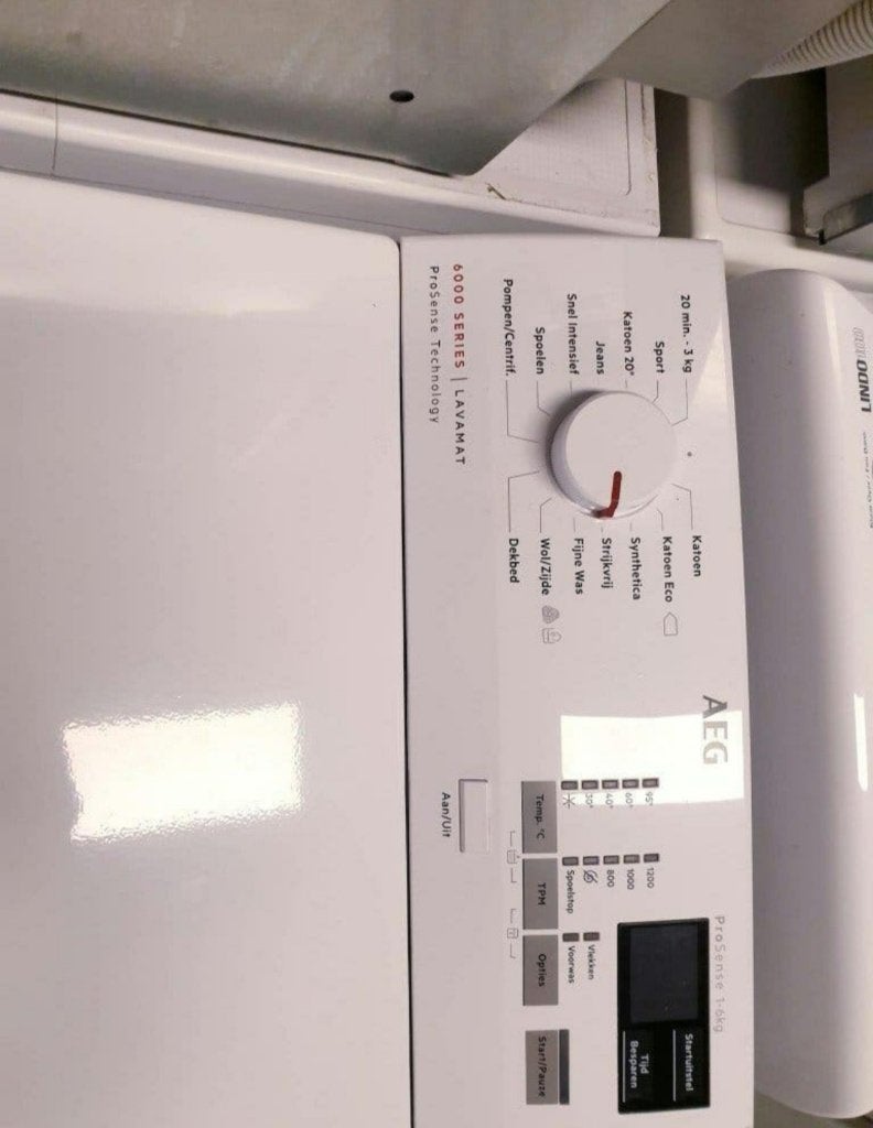 wasmachine bovenlader AEG 6KG 6000Series INC GARANTIE, Ophalen, 1200 tot 1600 toeren, 4 tot 6 kg, Bovenlader