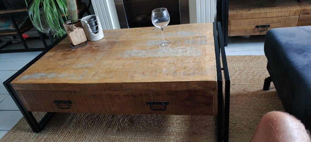 Salon tafel, Ophalen, Overige materialen, 100 tot 150 cm, 50 tot 75 cm