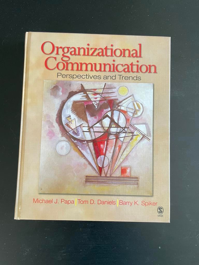 Organizational Communication: Perspectives and Trends, Ophalen of Verzenden, Gamma, Zo goed als nieuw, WO