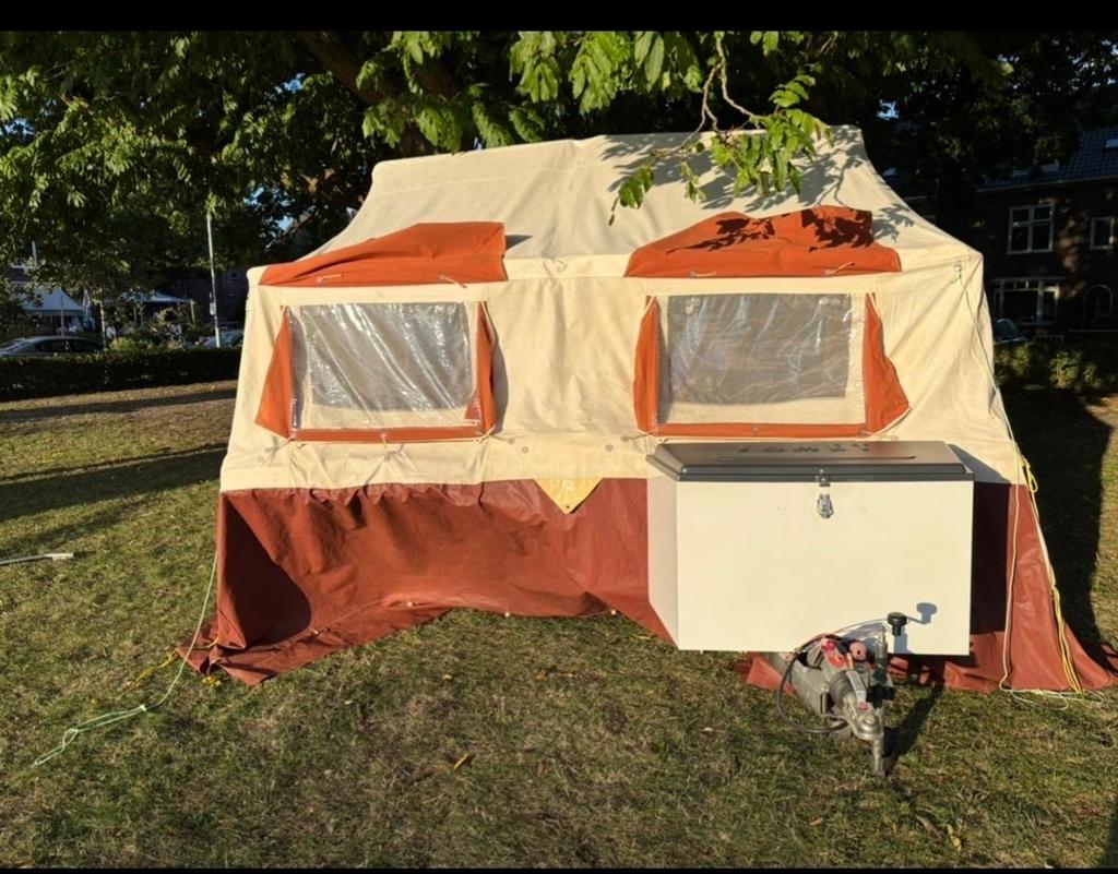 Jamet Jametic 1-2-3 vouwwagen  (2010), Caravans en Kamperen, Ophalen, Beige, Aanwezig, Jamet