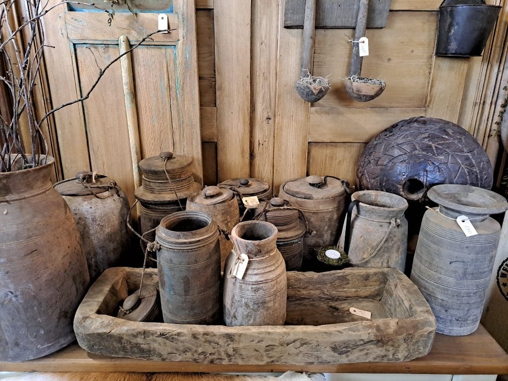 prachtige oude houten trog sober stoer landelijk, Ophalen, Nieuw