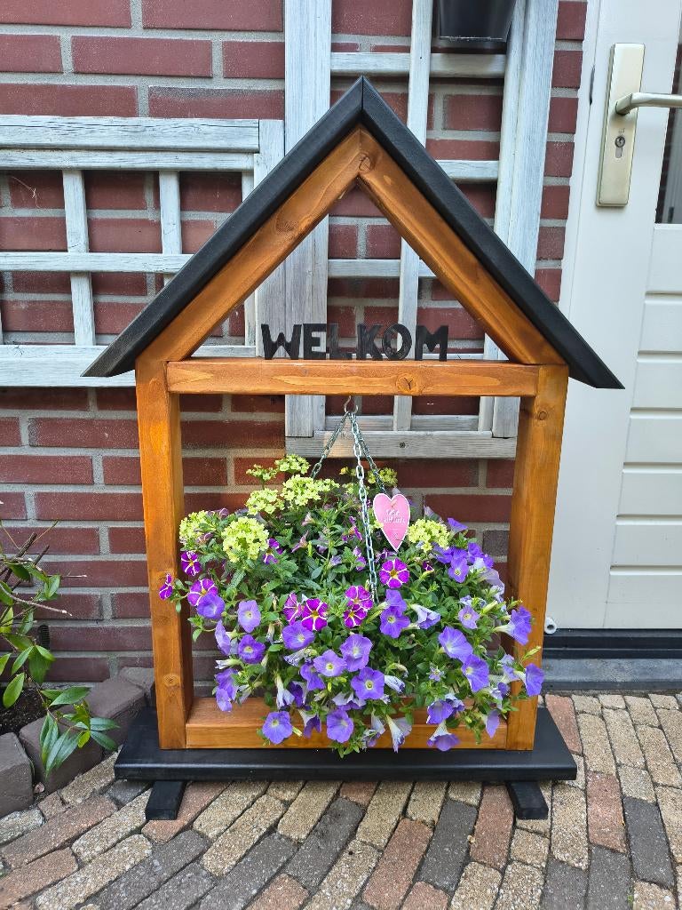 Bloemen hanger huisje WELKOM / HOME, Ophalen, Nieuw