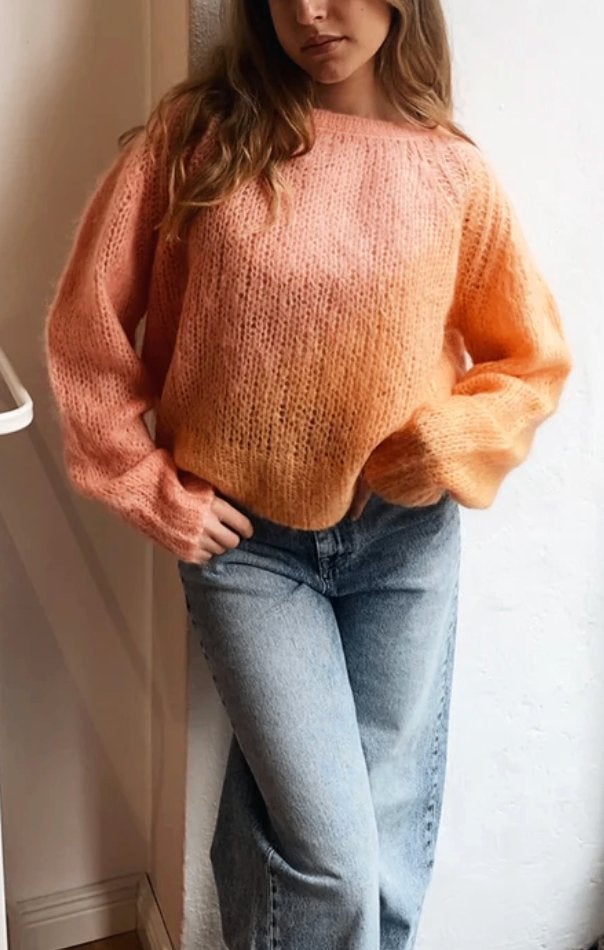 NIEUW Rabens Saloner cross dye boxy sweater mt S (M), Nieuw, Rabens Saloner, Maat 36 (S), Meerkleurig