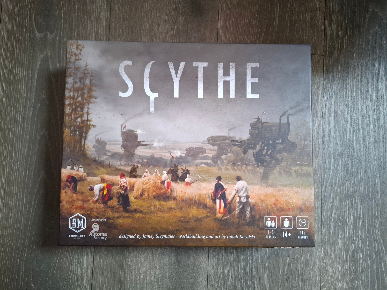 Scythe + The Wind Gambit uitbreiding, Vijf spelers of meer, Ophalen of Verzenden, Zo goed als nieuw, Stonemaier Games