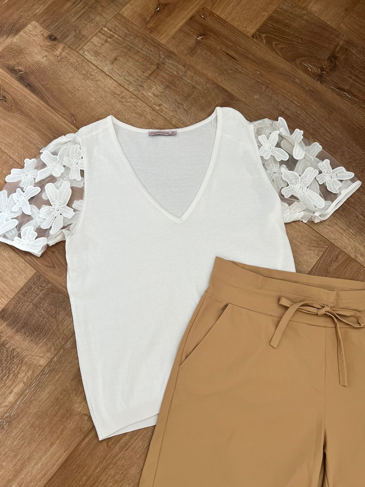 Studio anneloes set L summer pullover & bermuda korte broek, Verzenden, Maat 42/44 (L), Zo goed als nieuw, X