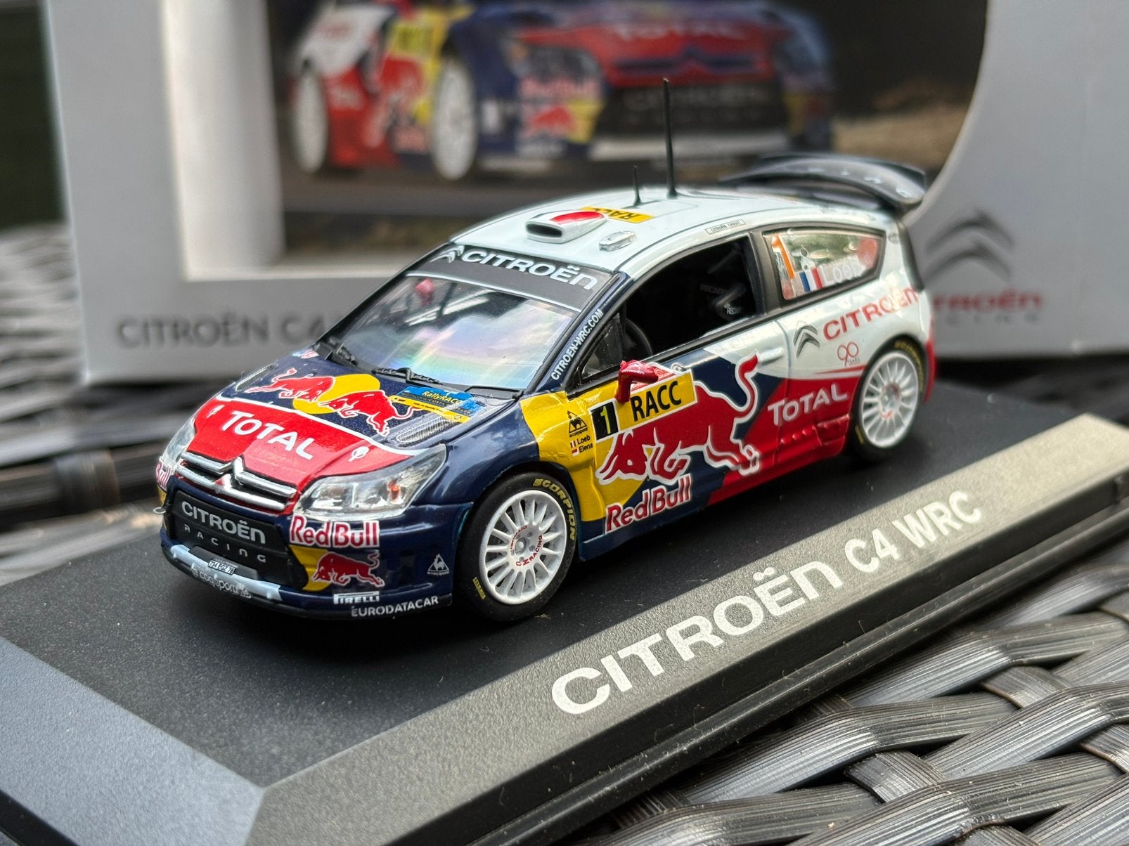 Cittroën C4 WRC S. Loeb 1:43 Norev, Hobby en Vrije tijd, Modelauto's | 1:43, Ophalen of Verzenden, Zo goed als nieuw, Auto, Norev