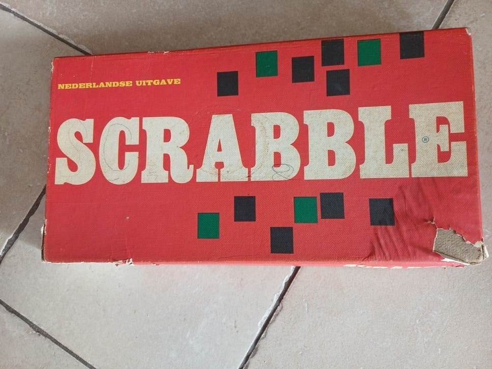 Vintage Scrabble Bordspel Nederlandse Uitgave 1948 1949 1955, Ophalen of Verzenden, Gebruikt, Nederlandse Uitgave
