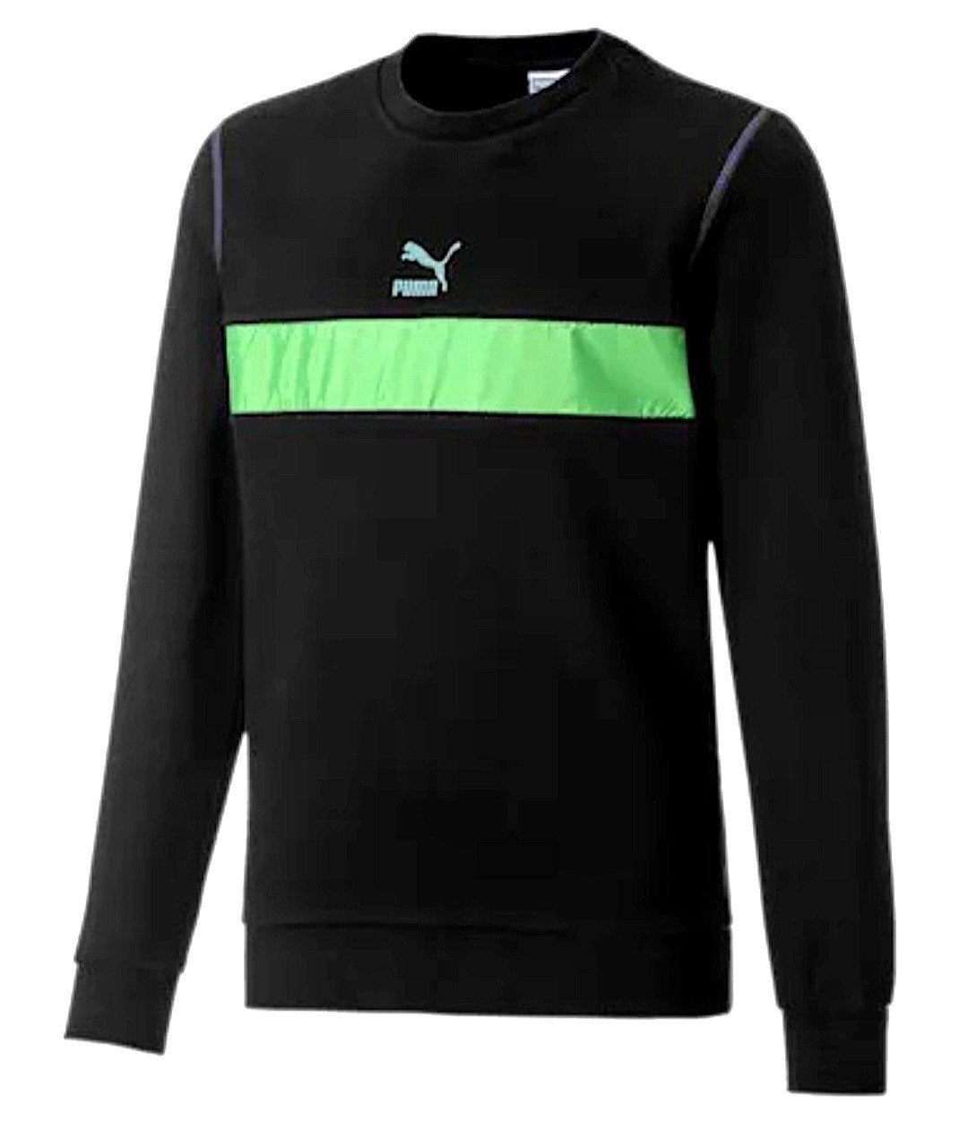 Puma Sweatshirt Hoodie Zwart met Groene Streep Maat 170/176, Trui of Vest, Puma, Ophalen of Verzenden, Zo goed als nieuw
