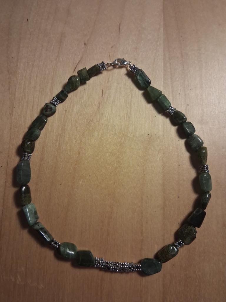 Groene Toermalijn ketting -- lengte 41 cm, Verzenden, Nieuw, Groen, Steen of Mineraal