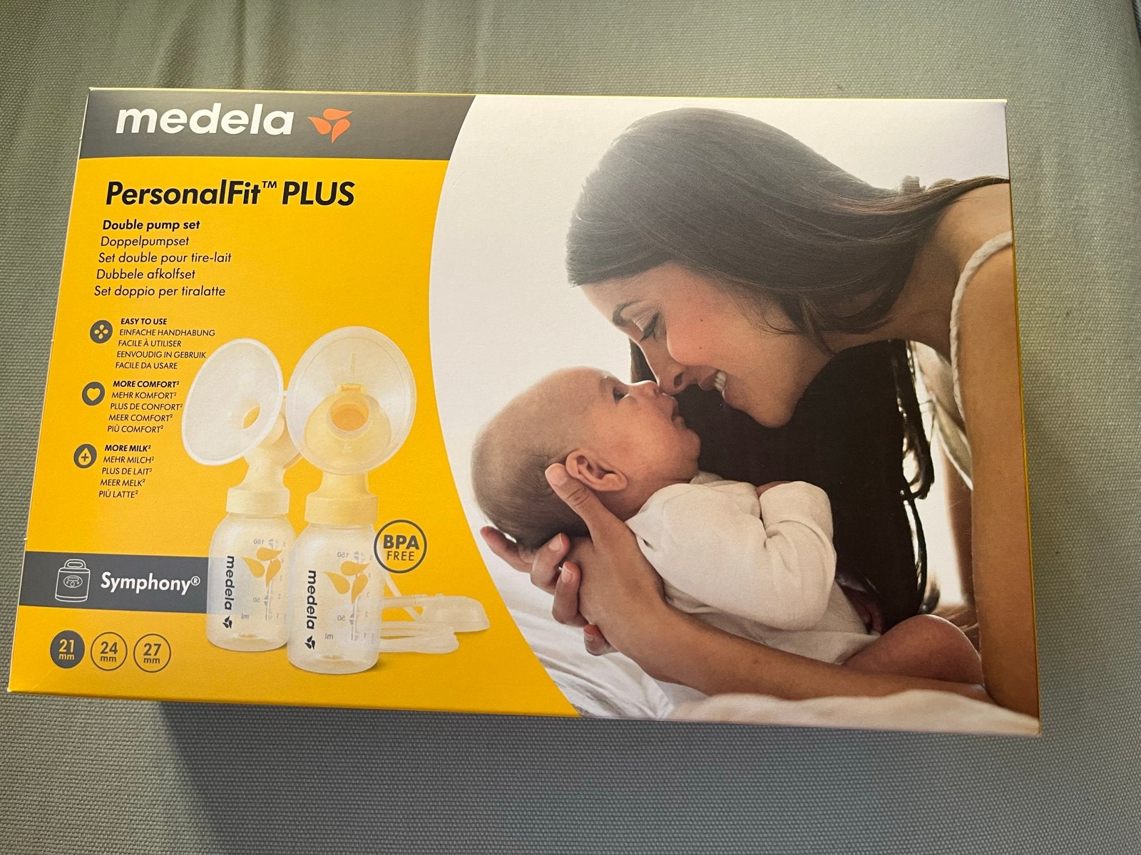 Medela Symphony dubbel kolfset 21mm, Kinderen en Baby's, Babyvoeding en Toebehoren, Ophalen, Zo goed als nieuw, Borstkolf
