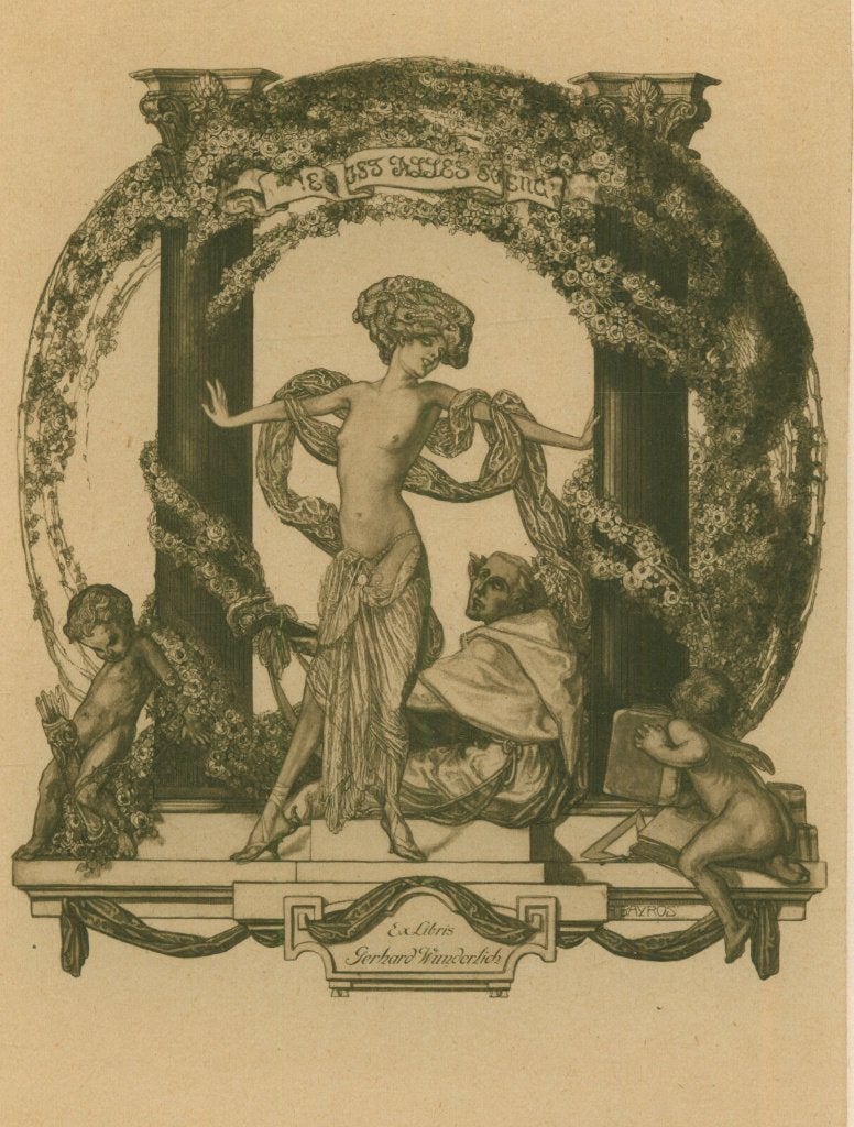 3009 Ex Libris Oostenrijk : Franz von Bayros, z.j., Antiek en Kunst, Verzenden, Ex libris