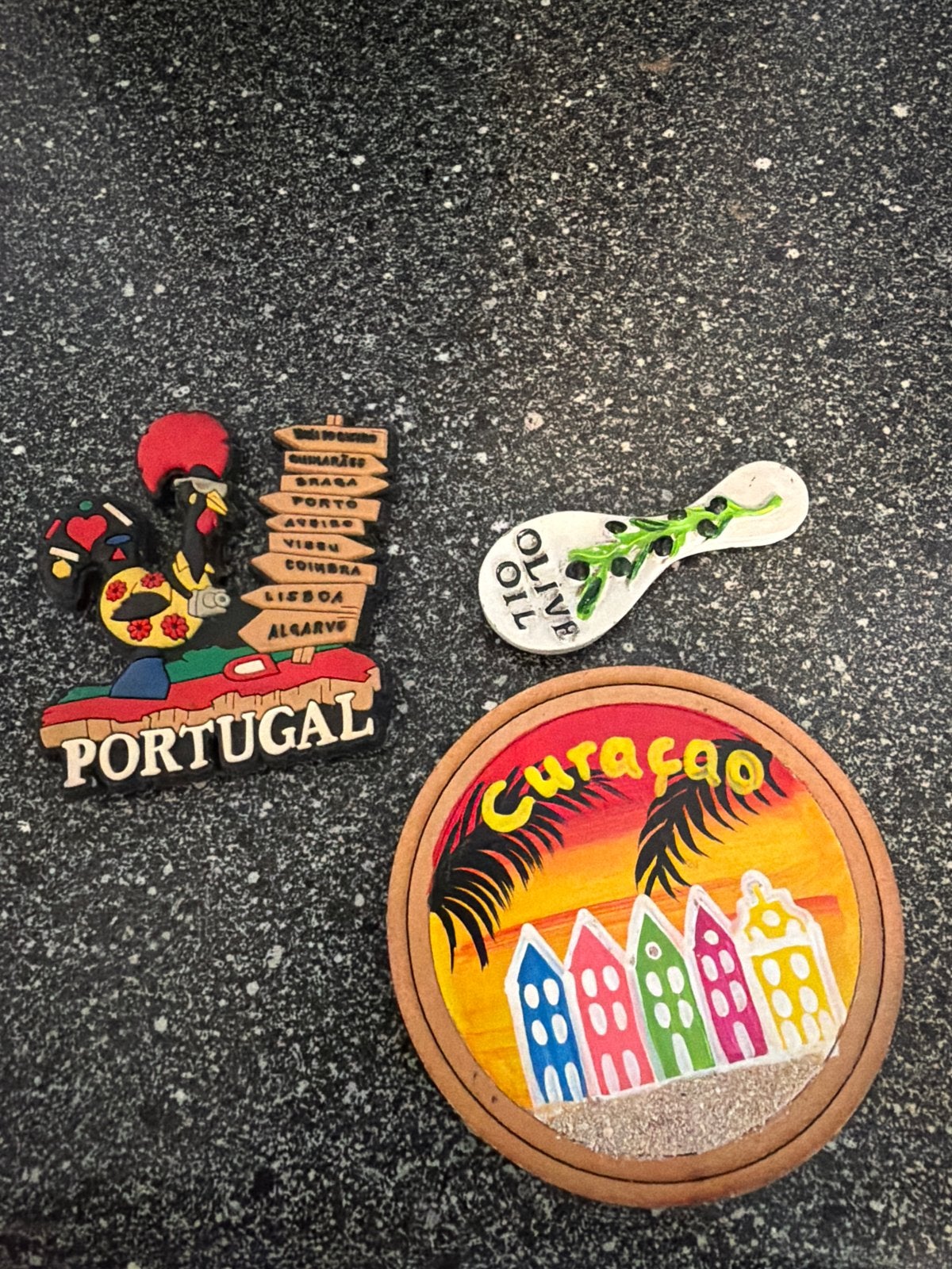 Koelkastmagneten Portugal, Curaçao en Olijfolie, Ophalen of Verzenden, Gebruikt
