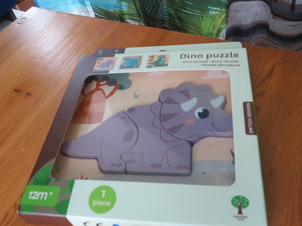 nieuwe dino puzzle jouéco  12 m+, Nieuw, Ophalen of Verzenden, Van hout, Minder dan 10 stukjes