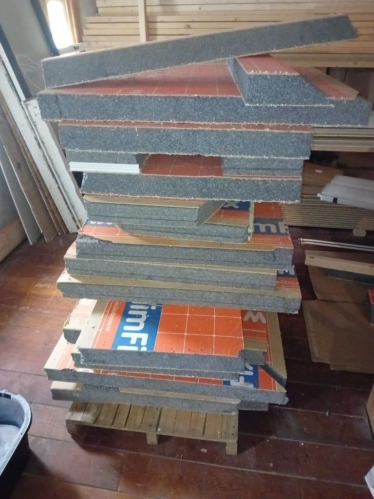 Reststukken Isobouw SlimFix isolatieplaten, ca. 8m2, Ophalen