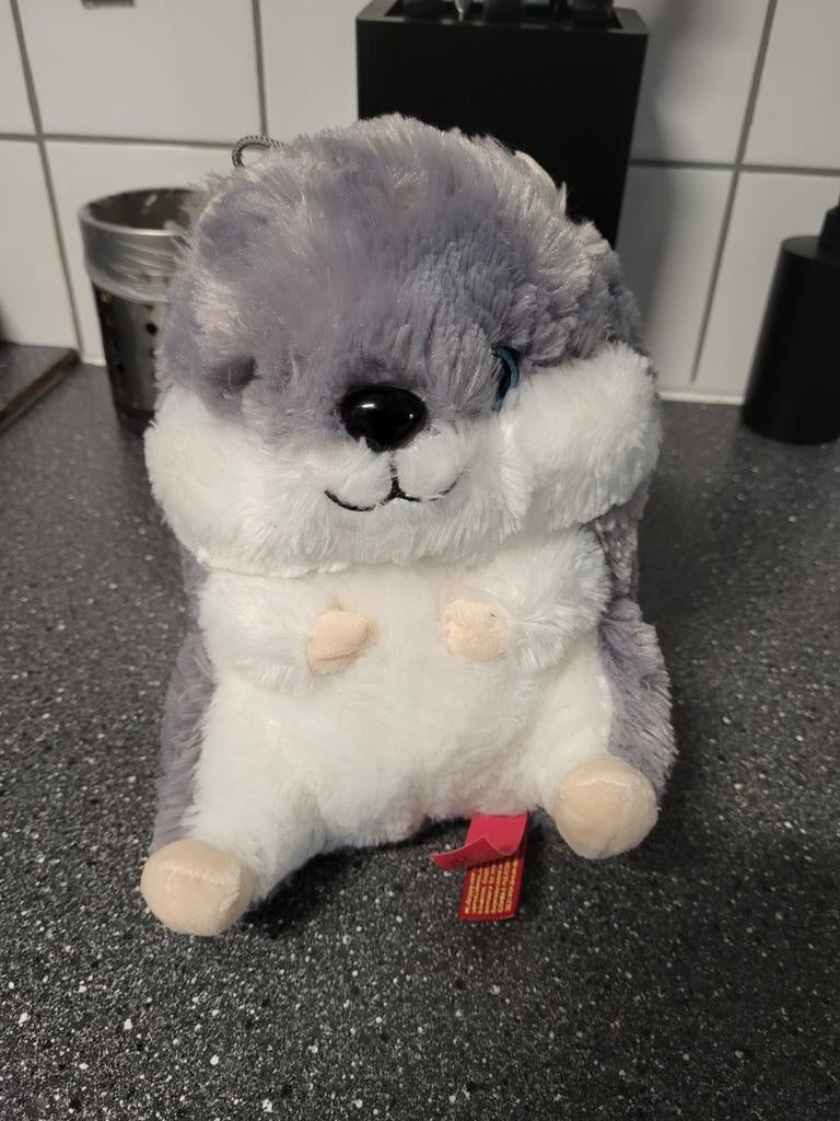 Schattige Hamster Knuffel - Grijs en Wit, Overige merken, Overige karakters, Hamster, Grijs