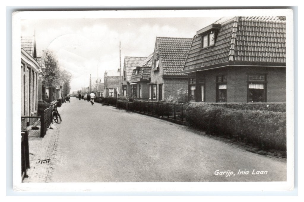 Garijp, Inia laan - Fotokaart, Ophalen of Verzenden, 1940 tot 1960, Gelopen, Friesland