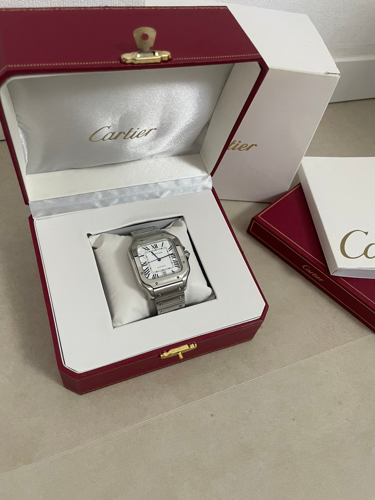 Cartier Santos de Cartier, Overige merken, Staal, Polshorloge, Ophalen of Verzenden