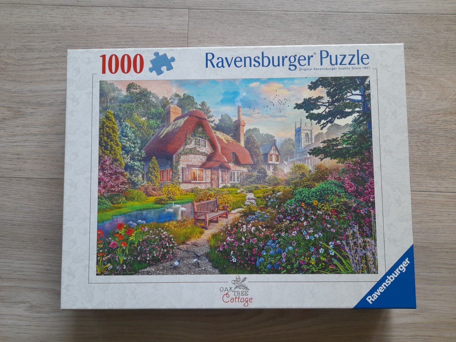 Puzzel 1000 stukjes Ravensburger Oak tree cottage, Ophalen of Verzenden, 500 t/m 1500 stukjes, Zo goed als nieuw, Legpuzzel