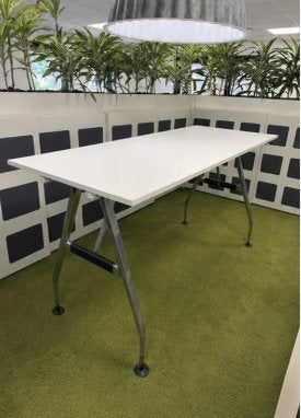 Vitra design bartafel / statafel–200x80x110cm–RVS onderstel, Ophalen of Verzenden, Zo goed als nieuw