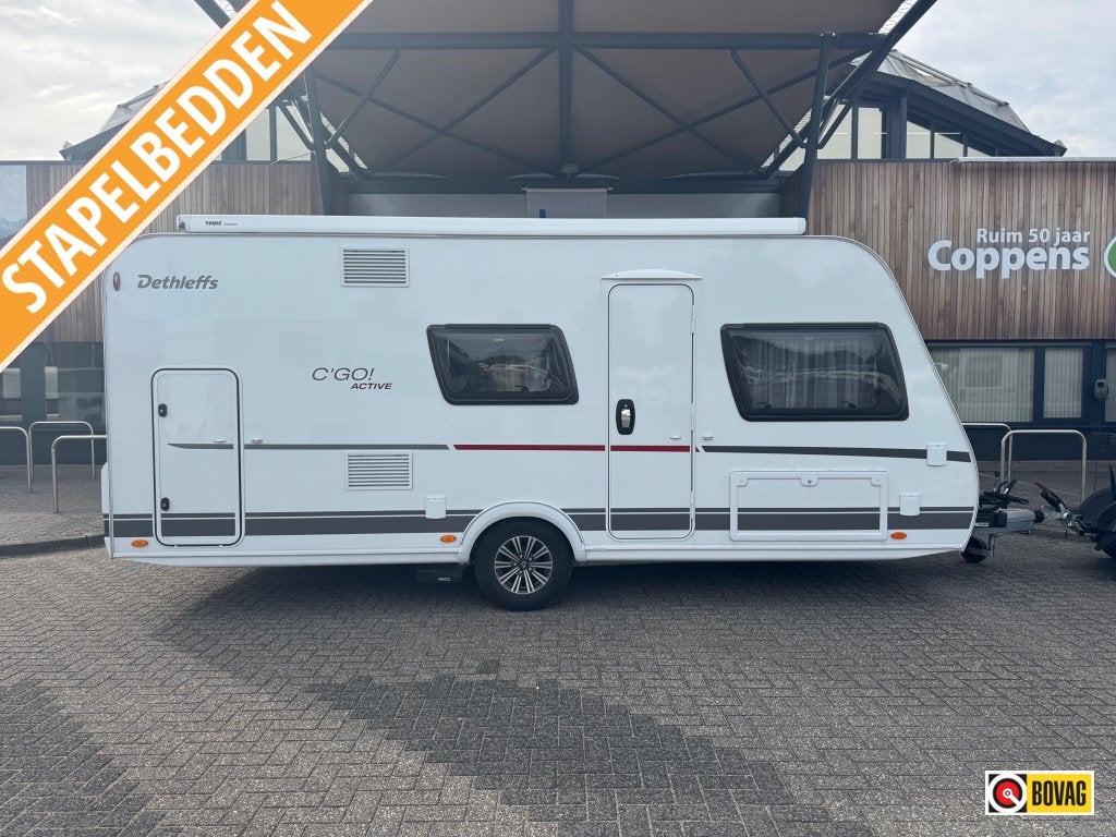 Dethleffs C'Go Active 495 QSK 2026 Mover,Airco,Luifel!!, Caravans en Kamperen, Bedrijf, Treinzit, Schokbreker, 5 tot 6 meter