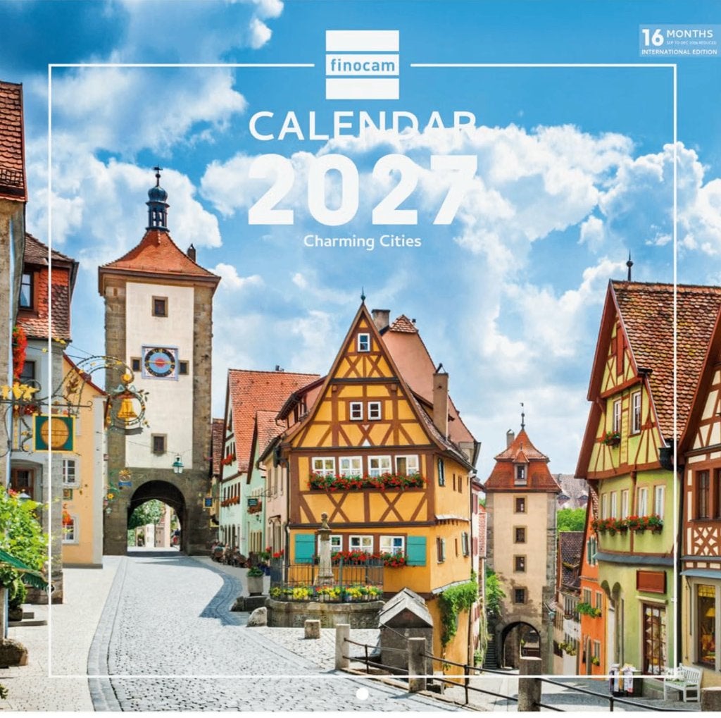 Internationale Wandkalender 2027 | Charmante steden, Ophalen of Verzenden, Maandkalender, Nieuw