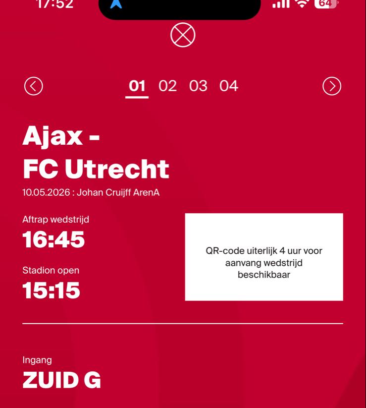 Ajax utrecht, Tickets en Kaartjes, Twee personen, Mei