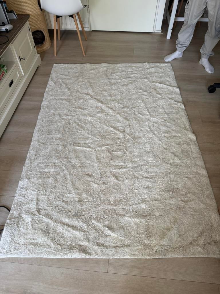 Tapijt, Huis en Inrichting, Stoffering | Tapijten en Kleden, Ophalen, Gebruikt, 100 tot 150 cm, Crème