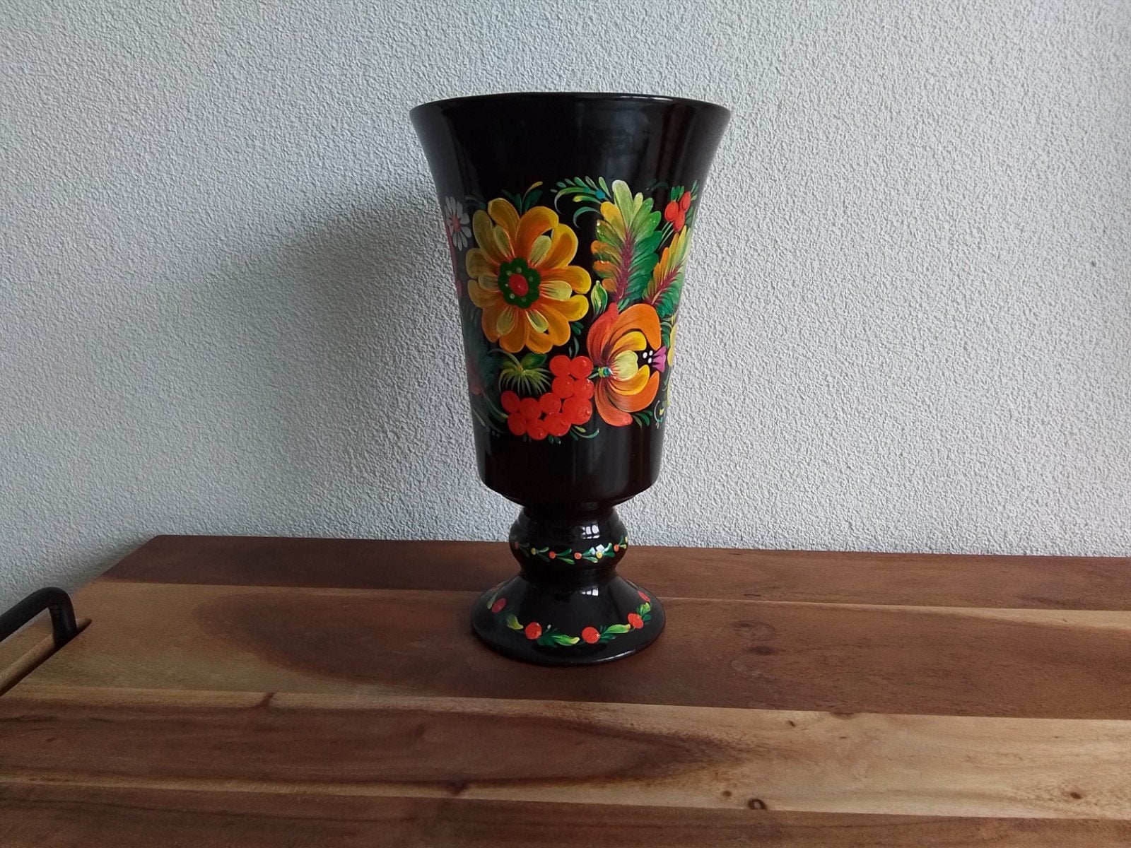 vintage hyalietglas vaas, Ophalen of Verzenden