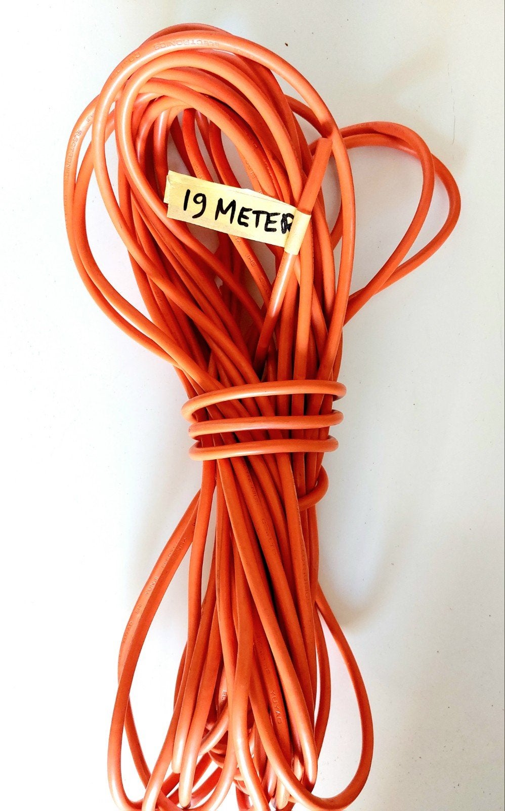 19m oranje elektriciteitsdraad 2x1 Qm, Doe-het-zelf en Verbouw, Elektra en Kabels, Ophalen, Gebruikt, Kabel of Snoer