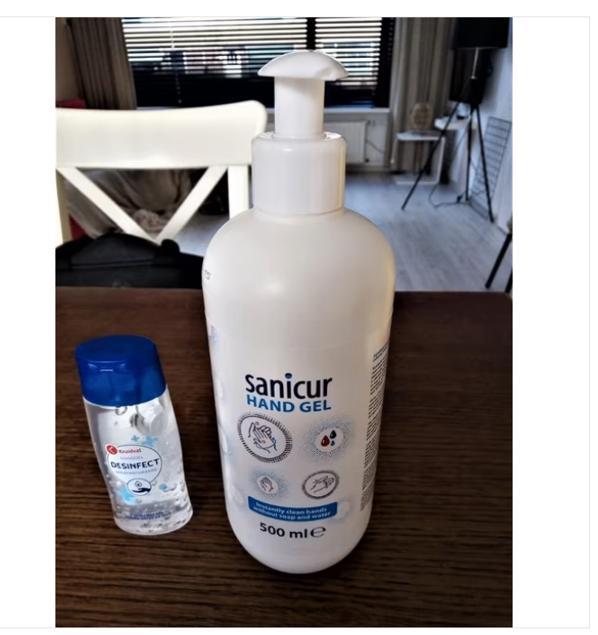 2 desinfecterend  handgel sanicur 500 ml en kruidvat 50 ml, Ophalen of Verzenden, Schoonmaakmiddel