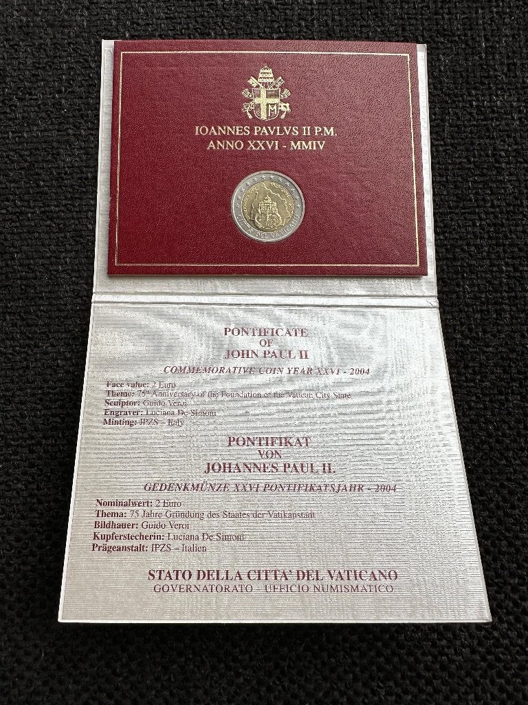 Vaticaan, 2 Euro 2004 in blister., Ophalen of Verzenden, Vaticaanstad, 2 euro