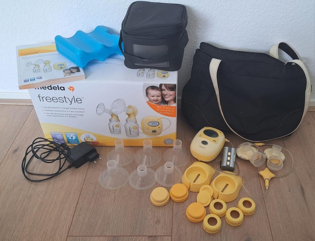 Medela freestyle borstkolf met toebehoren, Kinderen en Baby's, Babyvoeding en Toebehoren, Ophalen, Gebruikt, Borstkolf