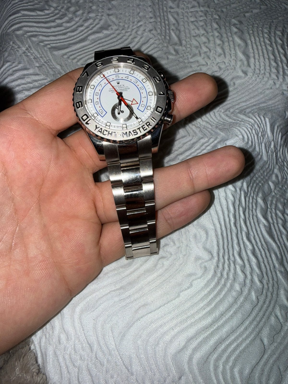 Te koop rolex yachtmaster 2 ref 116689 18k witgoud, Ophalen of Verzenden, Gebruikt
