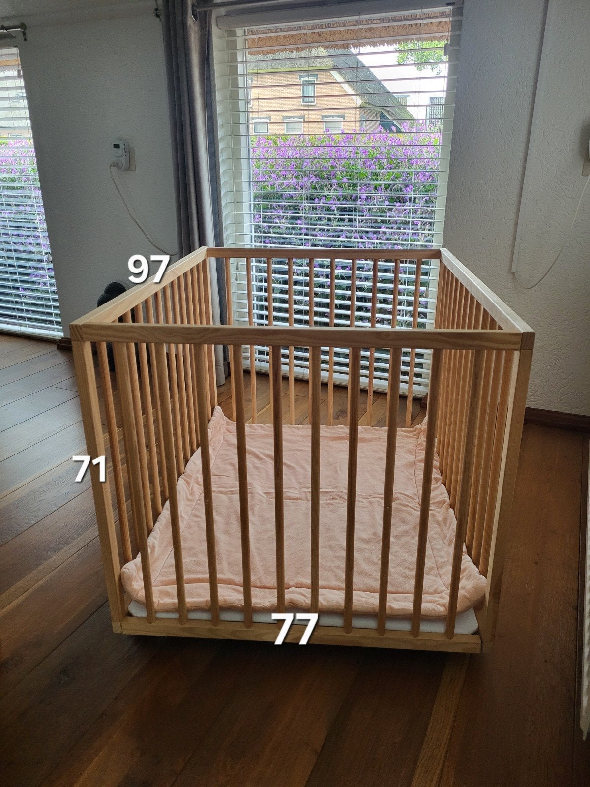 Box hout (lichtgewicht) met wieltjes, Ophalen, Gebruikt, Rechthoekig, Wieltjes